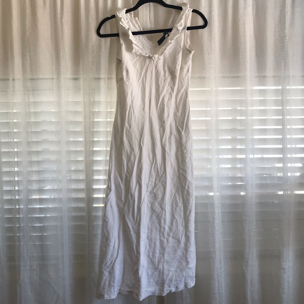 Lennie “LNY” white dress ruffle detail